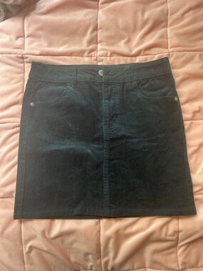 art class Black Corduroy A-Line Mini Skirt